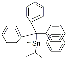 (-)-Methyl(1-methylethyl)phenyl(triphenylmethyl)stannane结构式