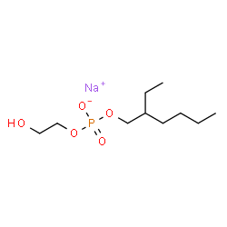 Sodium 2-ethylhexyl 2-hydroxyethyl phosphate结构式