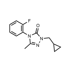 2-(Cyclopropylmethyl)-4-(2-fluorophenyl)-5-methyl-2,4-dihydro-3H-1,2,4-triazol-3-one Structure