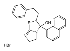 3-naphthalen-1-yl-2-(2-phenylethyl)-5,6-dihydro-2H-imidazo[2,1-b][1,3]thiazol-3-ol,hydrobromide Structure