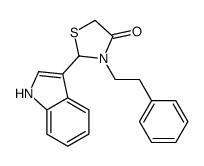 2-(1H-indol-3-yl)-3-phenethyl-thiazolidin-4-one Structure