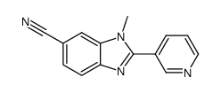 1-methyl-2-(pyridin-3-yl)-1H-benzimidazole-6-carbonitrile Structure