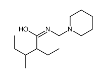 2-ethyl-3-methyl-N-(piperidin-1-ylmethyl)pentanamide Structure