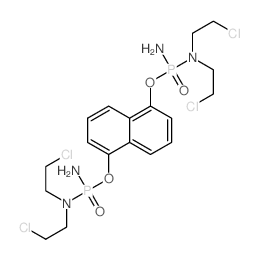 N-[amino-[5-[amino-[bis(2-chloroethyl)amino]phosphoryl]oxynaphthalen-1-yl]oxy-phosphoryl]-2-chloro-N-(2-chloroethyl)ethanamine structure