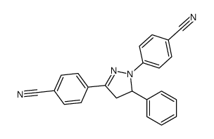 4-[2-(4-cyanophenyl)-3-phenyl-3,4-dihydropyrazol-5-yl]benzonitrile Structure