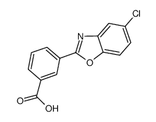 3-(5-CHLORO-1,3-BENZOXAZOL-2-YL)BENZOIC ACID结构式