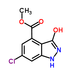 6-CHLORO-3-HYDROXY-4-INDAZOLECARBOXYLIC ACID METHYL ESTER Structure