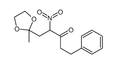 1-(2-methyl-1,3-dioxolan-2-yl)-2-nitro-5-phenylpentan-3-one Structure