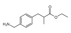 Benzenepropanoic acid, 4-(aminomethyl)-α-methyl-, ethyl ester Structure