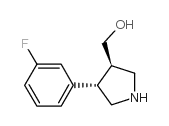 ((3R,4S)-4-(3-fluorophenyl)pyrrolidin-3-yl)methanol structure