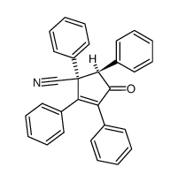 trans-1,2,3,4-tetraphenyl-4-cyano-2-cyclopenten-1-one Structure