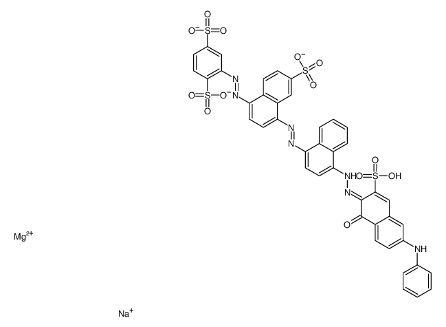 2-[[4-[[4-[[6-anilino-1-hydroxy-3-sulpho-2-naphthyl]azo]-1-naphthyl]azo]-6-sulpho-1-naphthyl]azo]benzene-1,4-disulphonic acid, magnesium sodium salt结构式