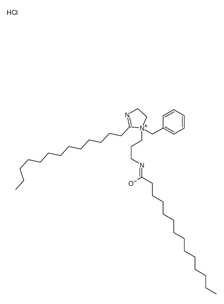 1-benzyl-4,5-dihydro-1-[3-[(1-oxotetradecyl)amino]propyl]-2-tridecyl-1H-imidazolium chloride结构式