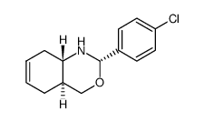 trans-2-(p-clorophenyl)-1,2,4a,5,8,8a-hexahydro-4H-3,1-benzoxazine Structure