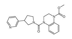 4-(3-(Pyridin-3-yl)pyrrolidine-1-carbonyl)-3,4-dihydro-2H-quinoxaline-1-carboxylic acid methyl ester结构式