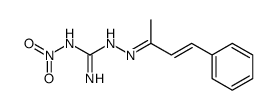 N-nitro-N'-(3t-phenyl-1-methyl-allylidenamino)-guanidine结构式