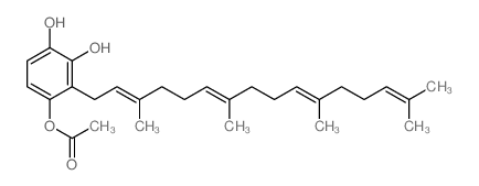 1,2,4-Benzenetriol,3-[(2E,6E,10E)-3,7,11,15-tetramethyl-2,6,10,14-hexadecatetraen-1-yl]-,4-acetate structure