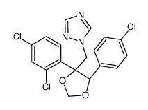 1-[[(4S,5R)-5-(4-chlorophenyl)-4-(2,4-dichlorophenyl)-1,3-dioxolan-4-yl]methyl]-1,2,4-triazole结构式