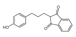 2-[3-(4-hydroxyphenyl)propyl]indene-1,3-dione Structure