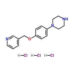 1-[4-(3-Pyridinylmethoxy)phenyl]piperazine trihydrochloride structure