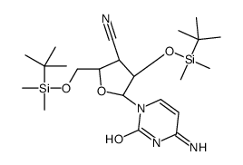 (2S,3R,4R,5R)-5-(4-amino-2-oxopyrimidin-1-yl)-4-[tert-butyl(dimethyl)silyl]oxy-2-[[tert-butyl(dimethyl)silyl]oxymethyl]oxolane-3-carbonitrile Structure