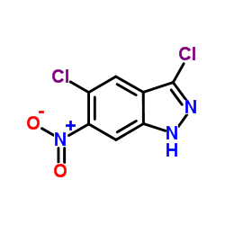 3,5-Dichloro-6-nitro-1H-indazole结构式