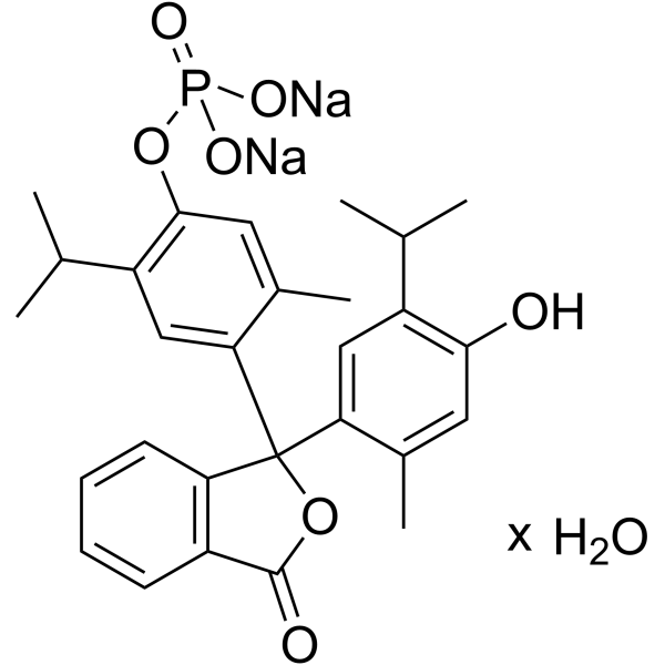 Thymolphthalein monophosphate disodium hydrate structure