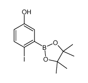 5-Hydroxy-2-iodophenylboronic acid pinacol ester Structure