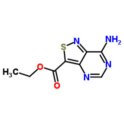 Ethyl 7-amino[1,2]thiazolo[4,3-d]pyrimidine-3-carboxylate Structure