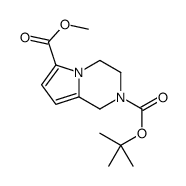 2-叔丁基6-甲基1H,2H,3H,4H-吡咯并[1,2-a]吡嗪-2,6-二羧酸结构式