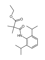 N-(2,6-Diisopropyl-phenyl)-2,2-dimethyl-malonamic acid ethyl ester Structure