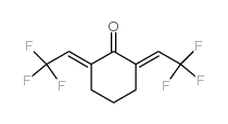 2,6-双-[2,2,2-三氟-(e)-亚乙基]-环己酮结构式