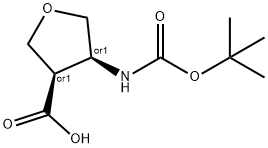 cis-4-tert-Butoxycarbonylamino-tetrahydro-furan-3-carboxylic acid picture