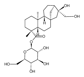 (4R,5S,8S,9S,10S,13R)-16,17-Dihydroxykauran-19-oic acid β-D-glucopyranosyl ester结构式