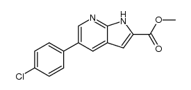 methyl 5-(4-chlorophenyl)-1H-pyrrolo[2,3-b]pyridine-2-carboxylate Structure