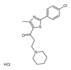 1-[2-(4-Chloro-phenyl)-4-methyl-thiazol-5-yl]-3-piperidin-1-yl-propan-1-one; hydrochloride Structure