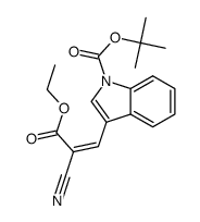 tert-butyl 3-[(1Z)-2-cyano-3-ethoxy-3-oxoprop-1-en-1-yl]-1H-indole-1-carboxylate Structure