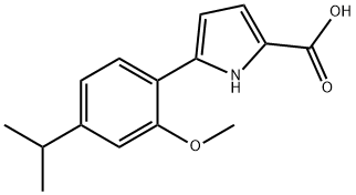 5-(4-Isopropyl-2-methoxyphenyl)-1H-pyrrole-2-carboxylic acid structure