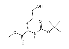 methyl (2S)-(tert-butoxycarbonylamino)-5-hydroxypentanoate Structure