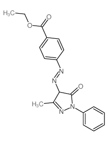 Benzoic acid,4-[2-(4,5-dihydro-3-methyl-5-oxo-1-phenyl-1H-pyrazol-4-yl)diazenyl]-, ethylester结构式