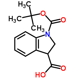 1-BOC-2,3-DIHYDRO-INDOLE-3-CARBOXYLIC ACID Structure