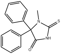 1-methyl-5,5-diphenyl-2-sulfanylideneimidazolidin-4-one结构式