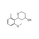 2-(2-Methoxy-6-methylphenyl)tetrahydro-2H-pyran-4-ol Structure