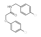 Acetamide,2-(4-chlorophenoxy)-N-[(4-chlorophenyl)methyl]-结构式