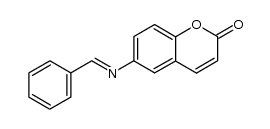 6-benzylideneamino-2H-chromen-2-one Structure