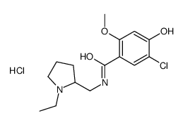 5-chloro-N-[(1-ethyl-2-pyrrolidinyl)methyl]-4-hydroxy-2-methoxybenzamide monohydrochloride结构式