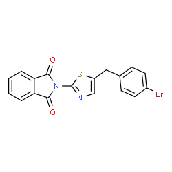 2-(5-(4-bromobenzyl)thiazol-2-yl)isoindoline-1,3-dione结构式