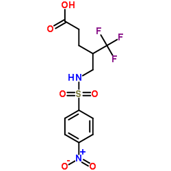 5,5,5-TRIFLUORO-4-(([(4-NITROPHENYL)SULFONYL]AMINO)METHYL)PENTANOIC ACID structure