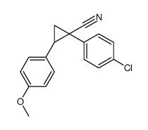 1-(p-Chlorophenyl)-2-(p-methoxyphenyl)cyclopropanecarbonitrile结构式