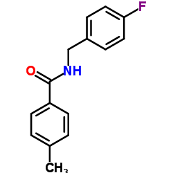 N-(4-Fluorobenzyl)-4-methylbenzamide structure